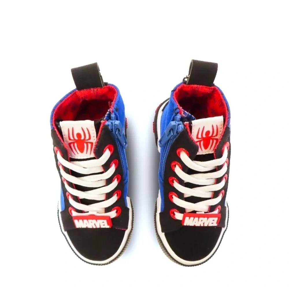 Ground Up Marvel spiderman blue white high top sneaker SIZE 5 toddler Shoe New - Picture 5 of 9